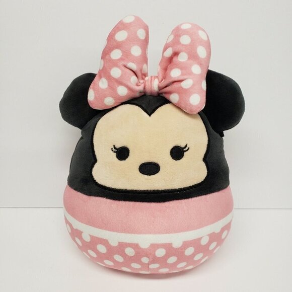 Kellytoy 8" Squishmallows Minnie Mouse Pink Polka Dot Bow Disney Plush - Picture 1 of 4